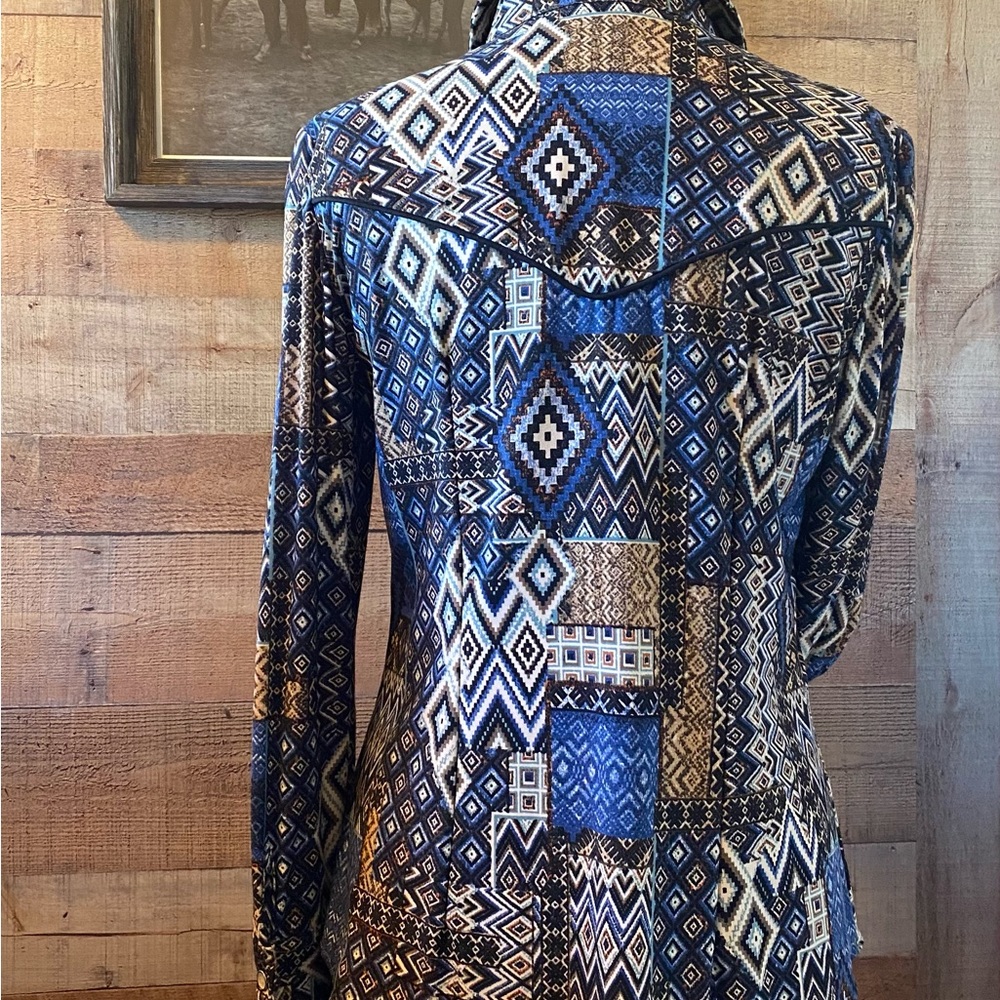 Navy Custom Blouse - Picture 2 of 2